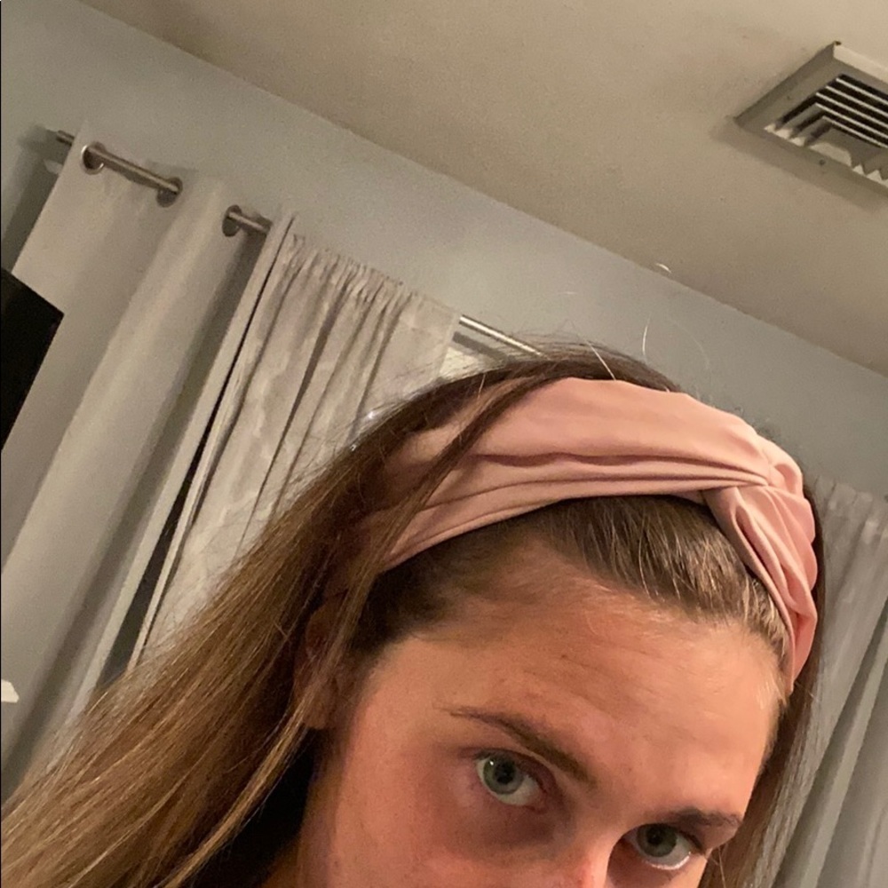 GUC MAUVE/Pink Satin Stretchy headband - Picture 5 of 7